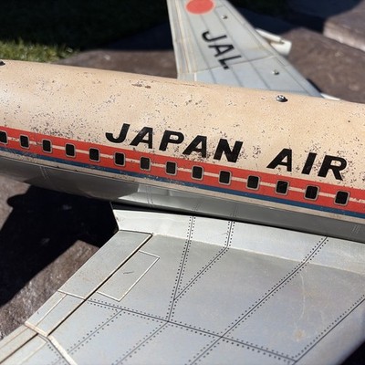 Vintage Nomura Tin Toy JAL DC-8 JA8001 Japan Airlines Jet Litho