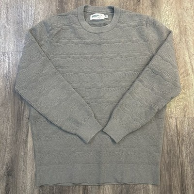 Wellen Seawool Fisherman Sweater Grey Textured Crewneck Men s Medium Huckberry