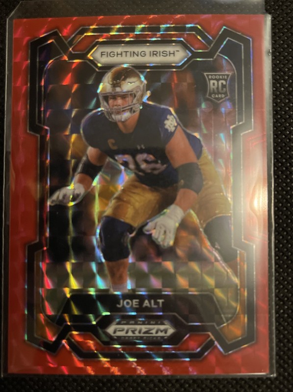 2024 Panini Prizm Draft Picks - Joe Alt #110 Red Ice Prizm (RC) 75/125