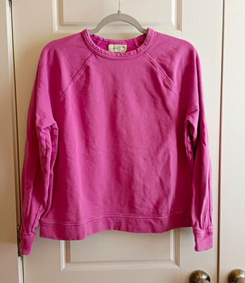 Universal Thread Goods Co. Pink Crew Neck Pullover Fleece Logo Sweatshirt M