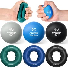 Grip Strength Trainer, Finger Exerciser, Stress Balls for Adults, Hand Therap...