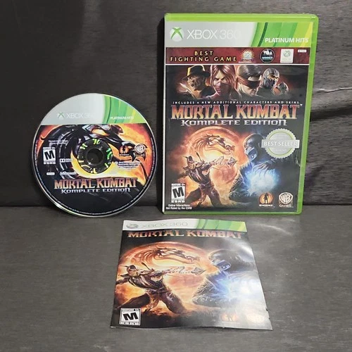Mortal Kombat Komplete Edition Xbox 360 Game CIB Platinum Hits