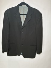 Oscar de la Renta Profile Men's Black Wool Blend Blazer