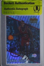 BAS 1999-00 Bowman's Best Refractor 79/400 Lamar Odom #104 Authentic Auto 3c7