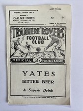 Tranmere Rovers v Carlisle United;  2nd October 1961