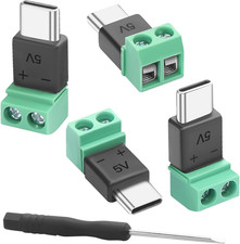USB C 2Pin Solderless Adapter USB Type C Male to 2Pin Crimp Terminal
