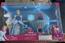 Disney Store Cinderella Doll House Light Up Carriage Deluxe Gift Set New