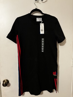 Adidas Originals Women's Adicolor 3D Trefoil Tee Dress - black size S