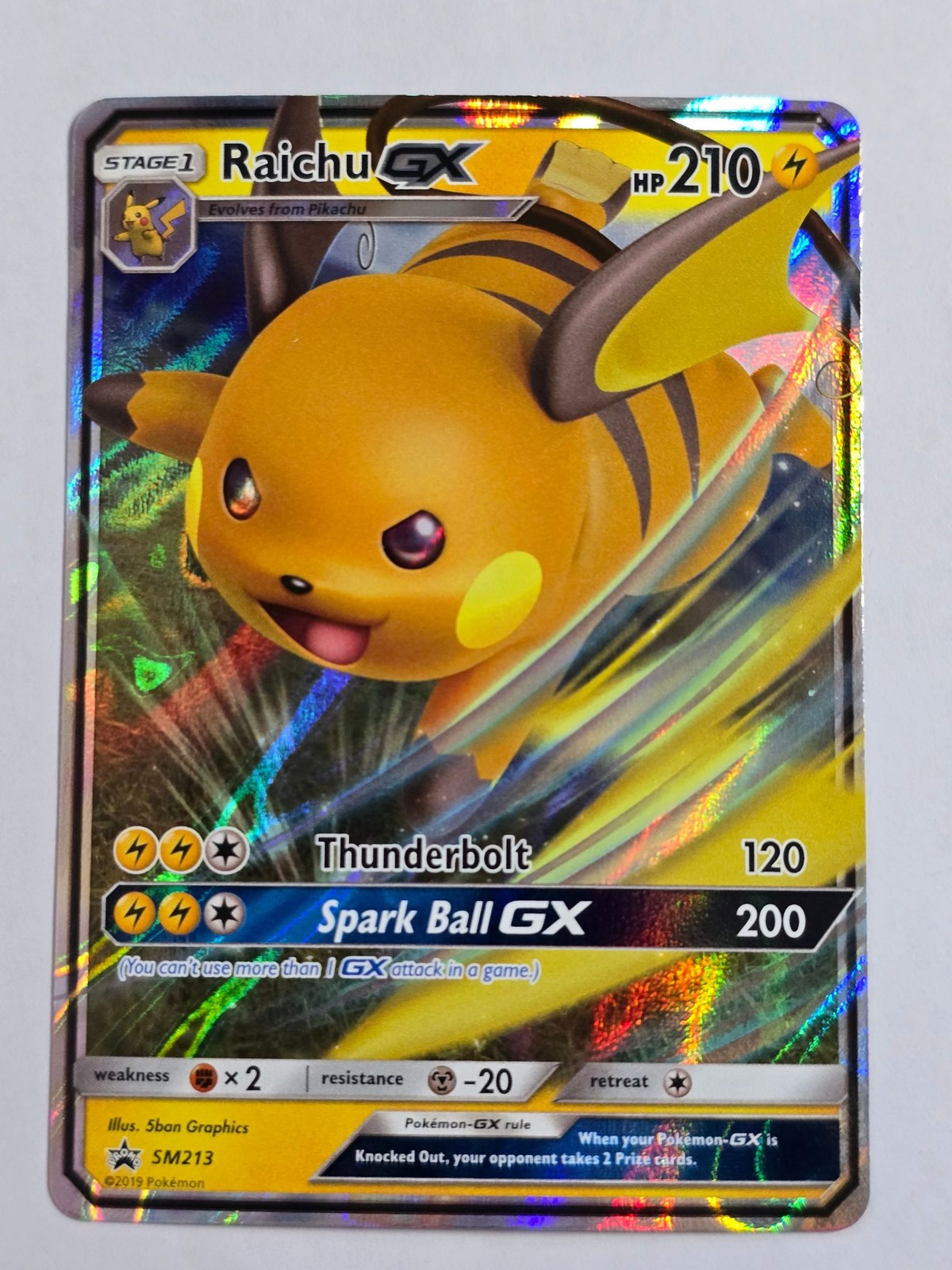 Raichu GX SM213 Promo SM Black Star Promos Pokemon NM