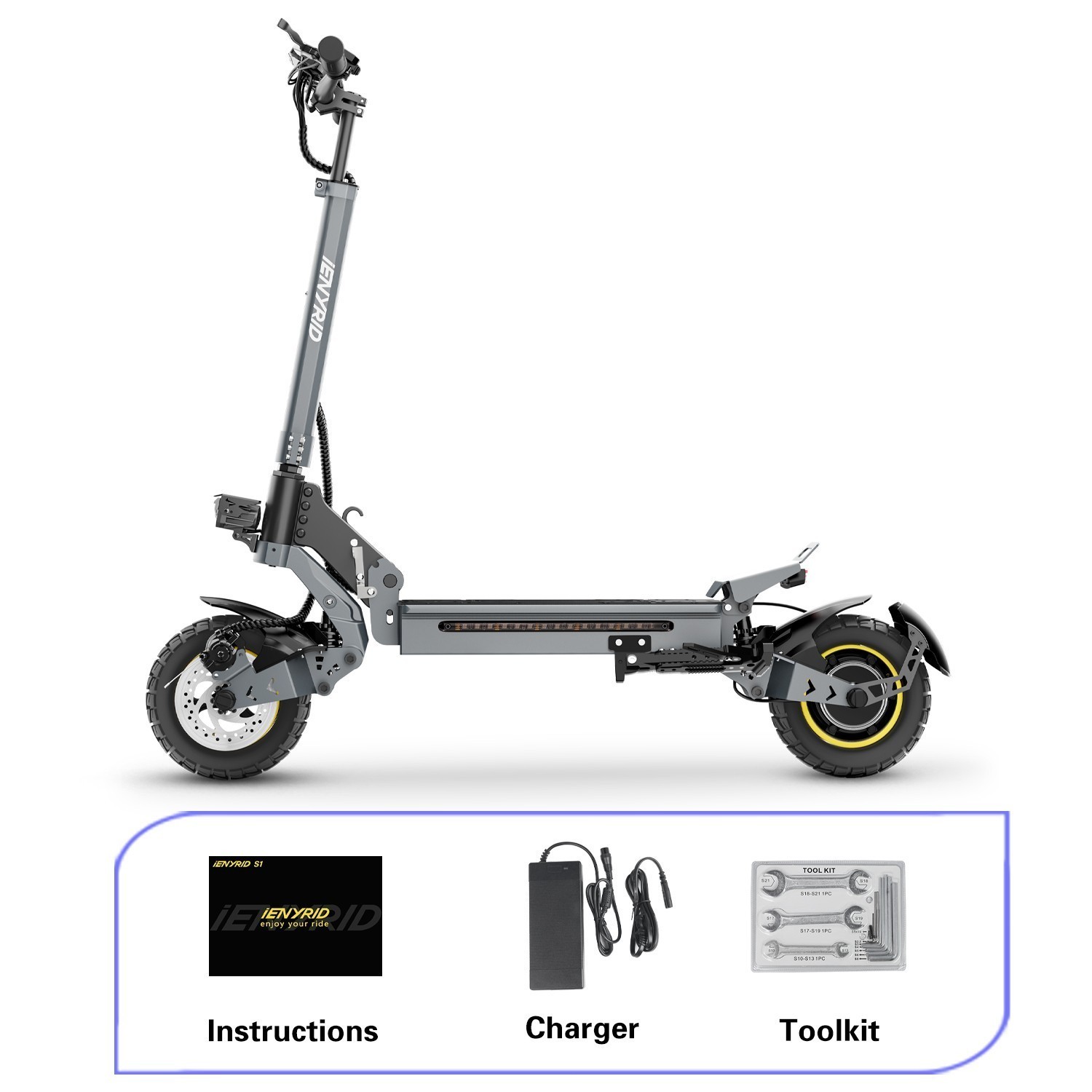 IENYRID S1 Electric Scooter 800W Motor 48V 15Ah  10" Folding Off-road EScooter
