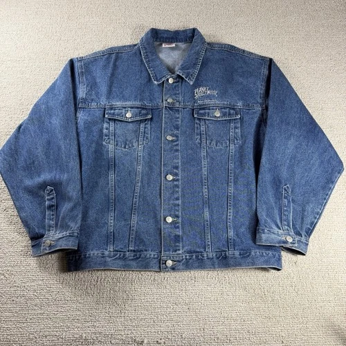 Vintage Planet Hollywood Myrtle Beach Denim Trucker Jacket Blue Men’s Size XXL - product listing photo