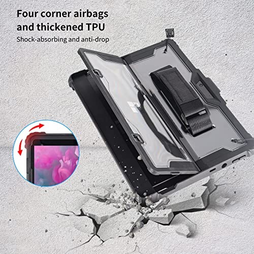 for Microsoft Surface Pro 8 Case with Shoulder Strap, Hand Strap, Stylus Pen - Picture 5 of 7