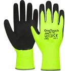 24 Work Gloves Hi Vis Latex Foam Coated Grip Builders Gardening Safety Gloves