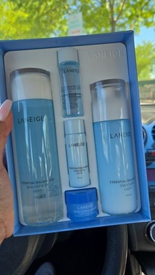 LANEIGE Essential Balancing Face Set: Skin Refiner, Emulsion, Water Mask