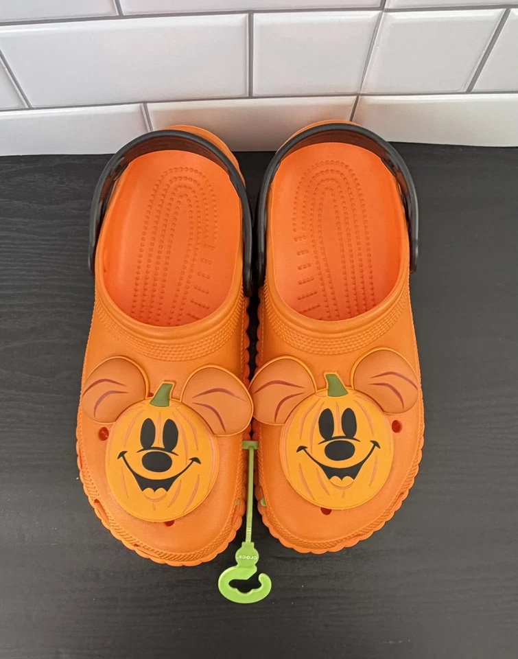Disney x Crocs Mickey Mouse Jack-O'-Lantern Halloween Clogs Adult M10/W12 - Image 2 of 4