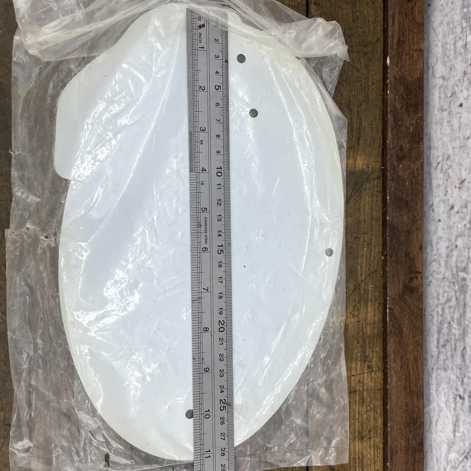 DYNO BMX Number Plate Oval Handlebar Race Plate White Plastic Old School NOS New - Изображение 4 из 4