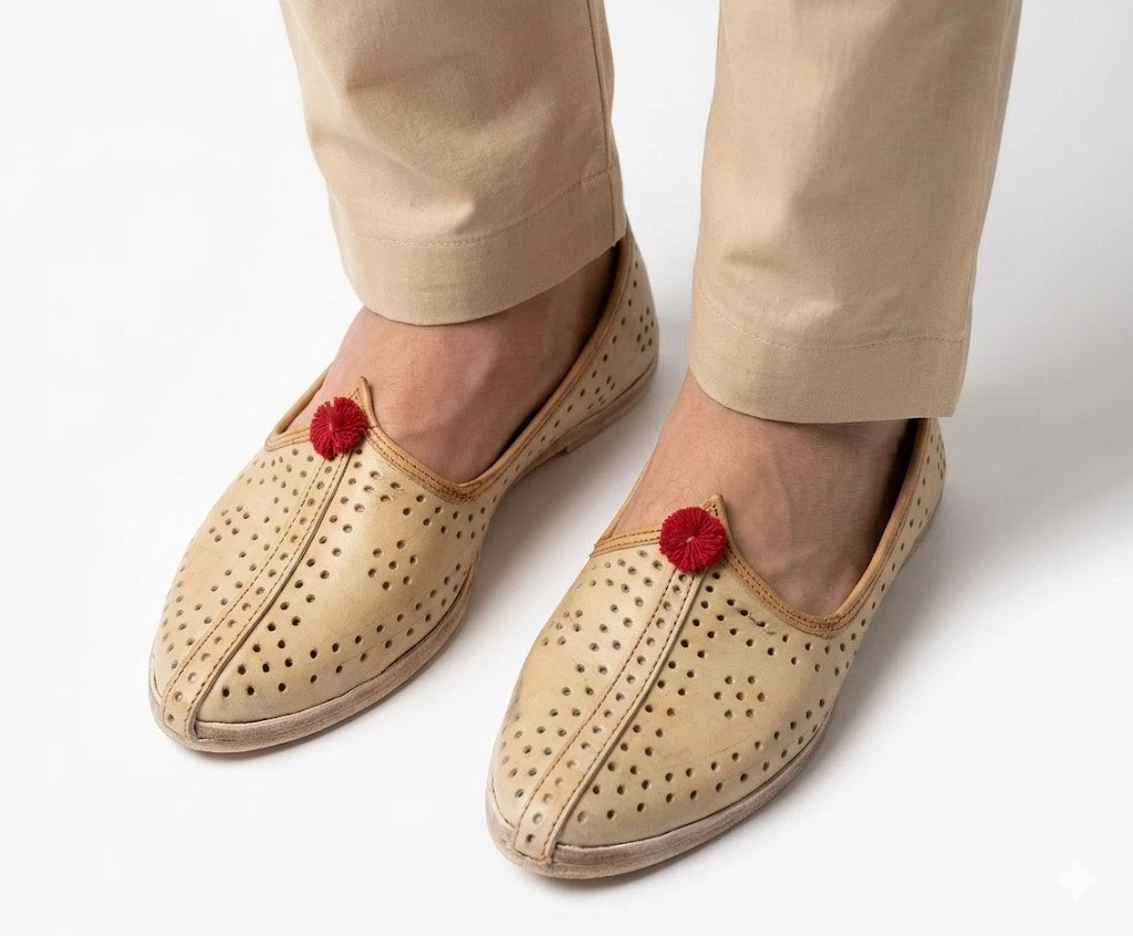 Indian Handmade Leather Flip-Flops Men Shoes Ethnic Jutties Mojaries US 7-8
Opens in a new window or