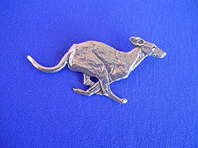 Smooth Saluki Pin RUNNING #15F Pewter SightHound Dog Jewelry by Cindy A. Conter