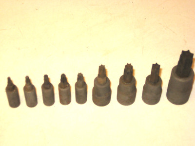 9-pc. Internal TORX Bit Socket Set (T-15, 20, 25, 27, 30, 40, 45, 50, T-60), USA