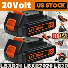 2Pack 20V Lithium-ion Battery for BLACK and DECKER 20 Volt LBXR20 LBX20 NEW