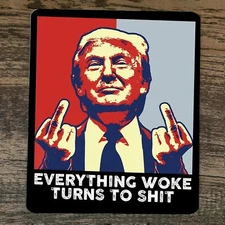 Mouse Pad Trump Everything Woke Goes to Sh*t Donald