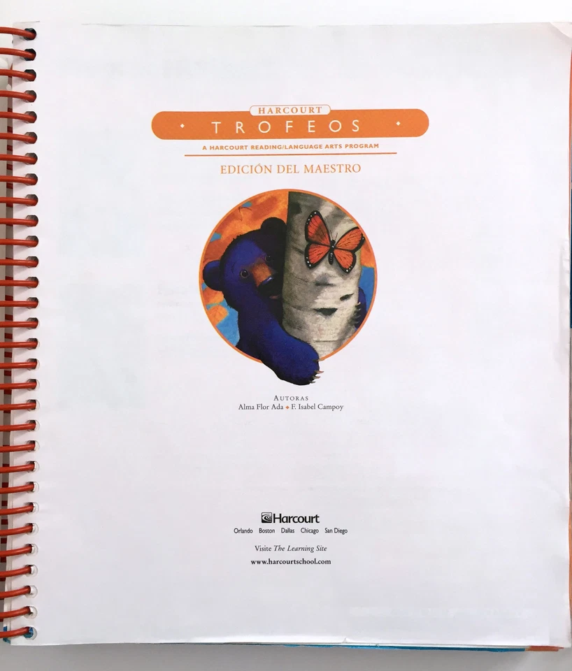 HARCOURT Trofeos Edicion Del Maestro Tomo 1 Spanish Language Arts Program - Image 3 of 4