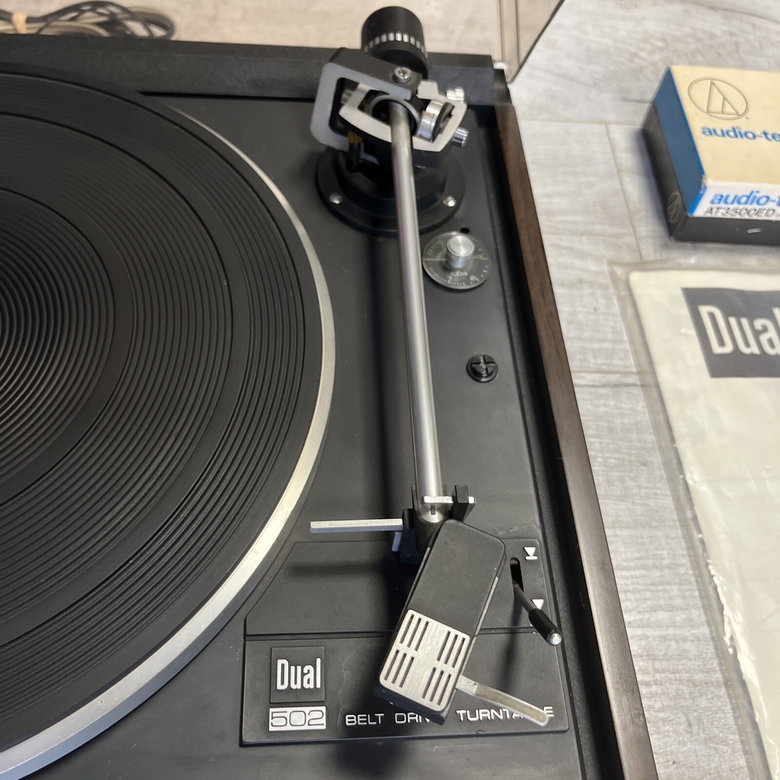 Dual 502 BeltDrive Turntable W/Original Box And Instructions. WORKS