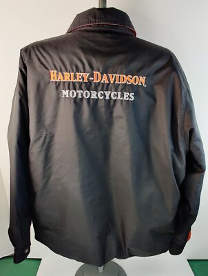 Harley-Davidson Men's 2xx Black/Orange Reversible Nylon Jacket