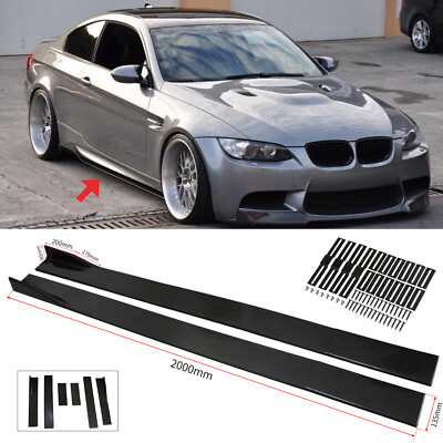 For BMW 325i 328i 335i E92 E93 2Door Side Skirts Splitter Spoiler Gloss Black DP