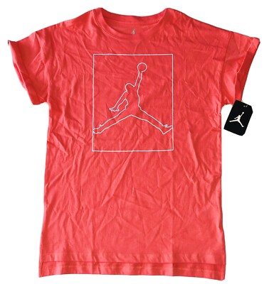 Jordan Girls' Light Flight Tee Short Sleeve Color Pink Size Large