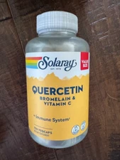 SOLARAY Quercetin Bromelain Vitamin C  Immune 150 Vegcaps Expires 6/28 Sealed
