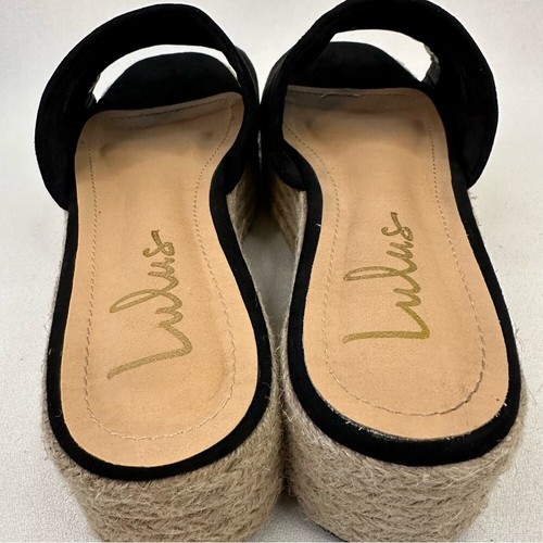 Lulus O'Ahu 2 schwarze Wildleder Espadrille Plateau 10 - Bild 8 von 11