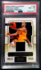 2009-10 Panini Classics Timeless Threads Materials #166 STEPHEN CURRY /265 PSA 8