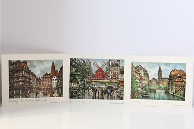 PRAM Editions - 1980 - Paris Made in France Set of Three Post Cards