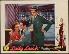 LADY LUCK LOBBY CARD 11x14 C.#8 PATRICIA FARR WILLIAM BAKEWELL 1936 HORSE RACING