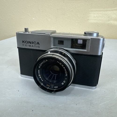 KONICA EE MATIC Deluxe F Camera w/ HEXANON 42mm 1:2.8 Lens Tested Functional - Picture 2 of 11