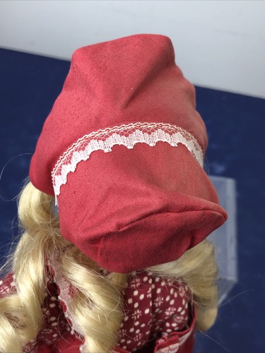 12” Heidi Ott Doll Swiss Doll Vinyl & Cloth body Blonde Red Dress Girl #SA - Picture 16 of 23