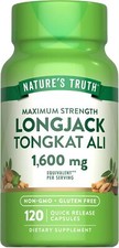 Longjack 1600mg  120 Capsules  Formula for Men  Non-GMO  by Nature's Truth