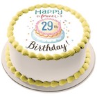 29.Geburtstag Tortenaufleger Muffin Party Deko Geschenk essbar Cupcake Karte 40