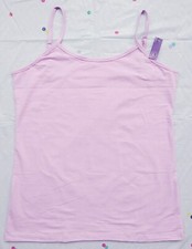 Ladies Stretch Plain Strappy Vest Cami Women's Tank Top Cotton High Quality