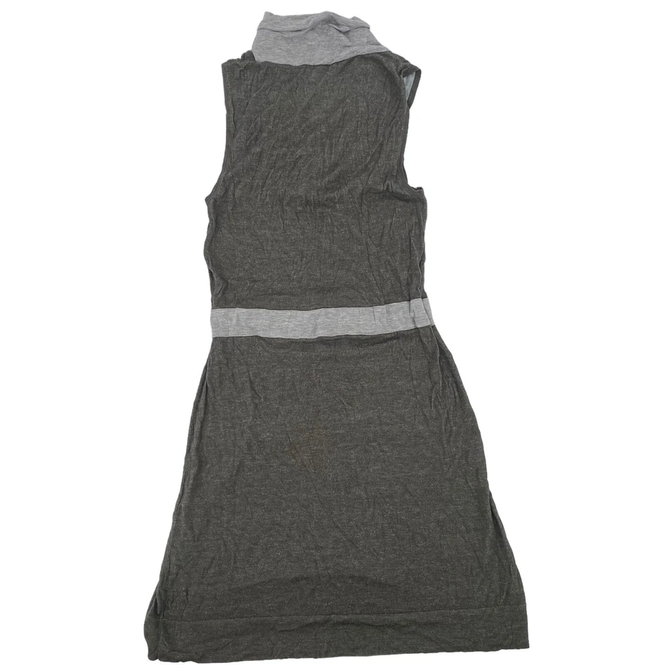Sita Murt Size EU 38 / US 4 Gray Cowl Neck Knit Dress Sleeveless Drawstring - Image 2 of 4
