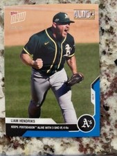 2020 TOPPS NOW ALDS BLUE PARALLEL CARD 35/49 ATHLETICS LIAM HENDRICKS #381