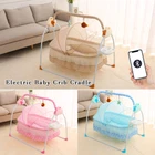 0-18 Months 25kg Electric Baby Crib Cradle Infant Rocker Auto Swing Sleep Bed