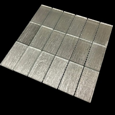 Clearance Silver Glitter Glass Mosaic Kitchen Bathroom Wall Tiles