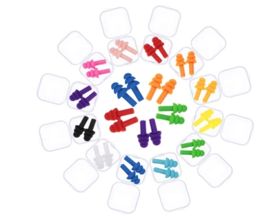 ** 5 PAIRS ** Soft Silicone Ear Plugs - Reusable Noise Cancelling Sleep Swim