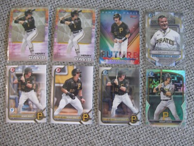 HENRY DAVIS 8-CARD LOT 2021-23 Bowman's Best/Bowman Chrome/Draft/Lunar Glow MINT