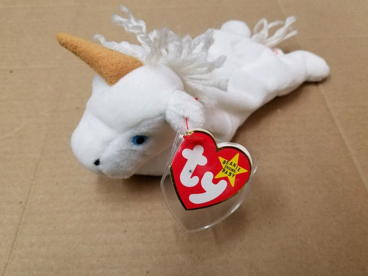 TY Beanie Baby Mystic The Unicorn Style 4007 With PVC Pellets and