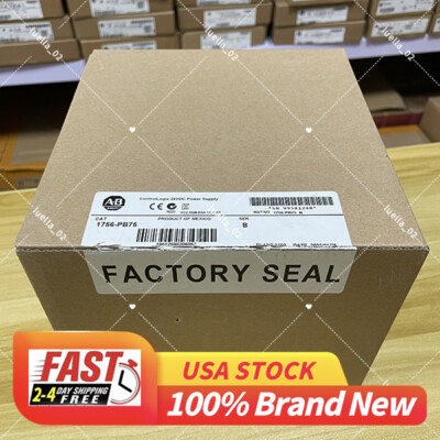 New Sealed AB 1756-PB75 SER B ControlLogix 24V DC Power Supply Free Ship