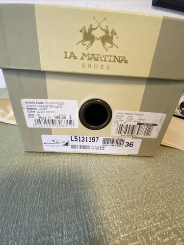 seltene original La Martina Schuhe - Loafer Mocassin - Gr. 36 - weiß Blumen - Bild 19 von 23