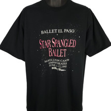 Vintage Star Spangled Ballet T Shirt Mens Size XL 90s El Paso Dance Made In USA